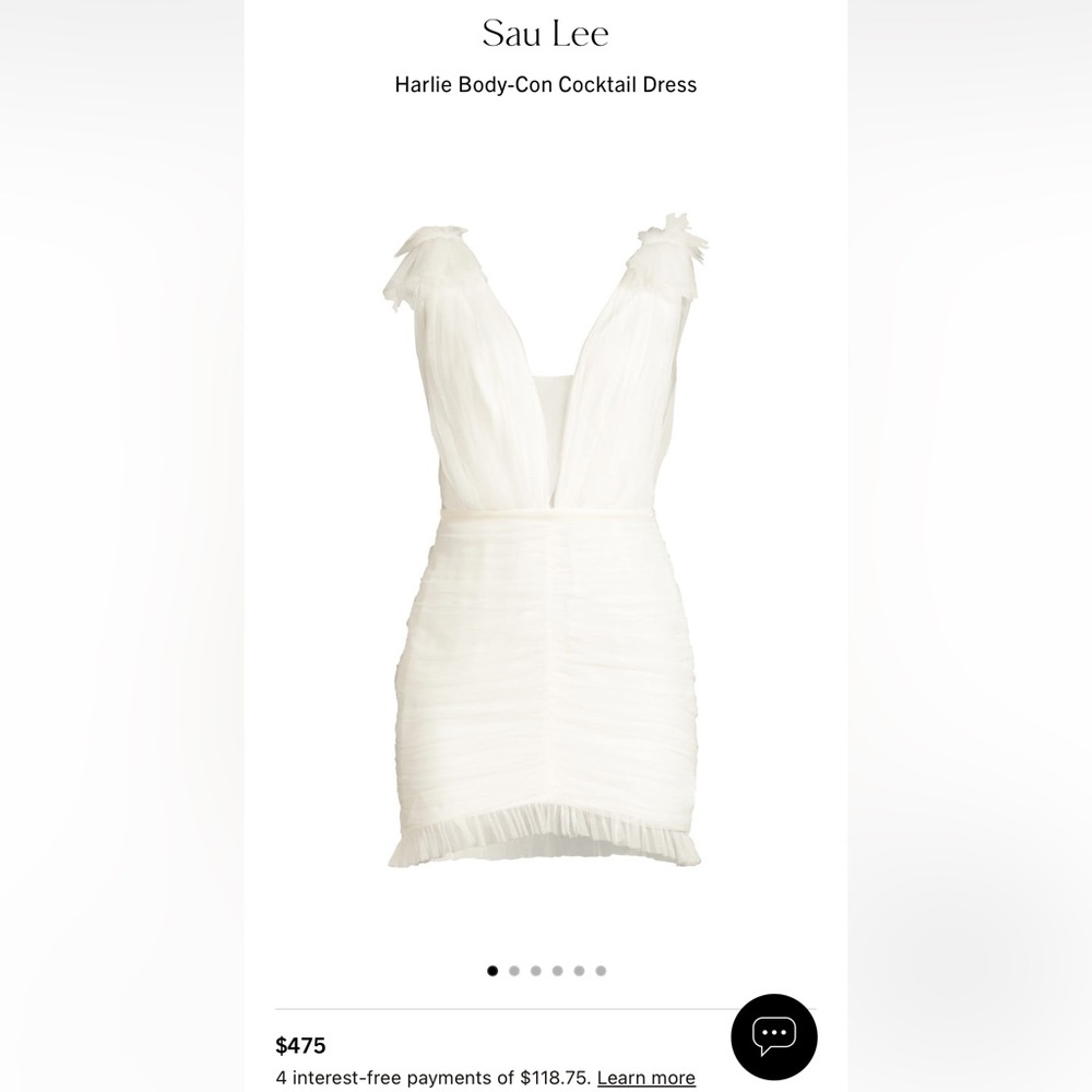 White Sau Lee Cocktail Dress - Picture 1 of 3